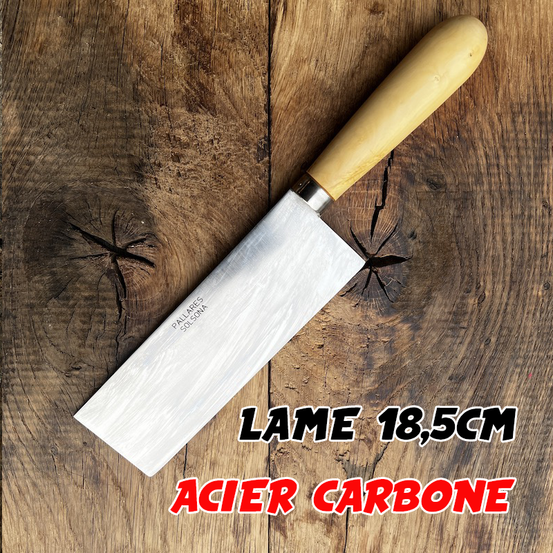 COUTEAU PALLARES DE CUISINE NAIKIRI CARBONE 18,5CM