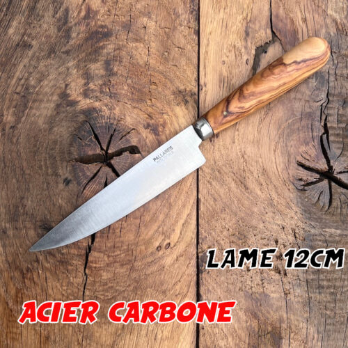 COUTEAU PALLARES DROIT OLIVIER CARBONE 12CM