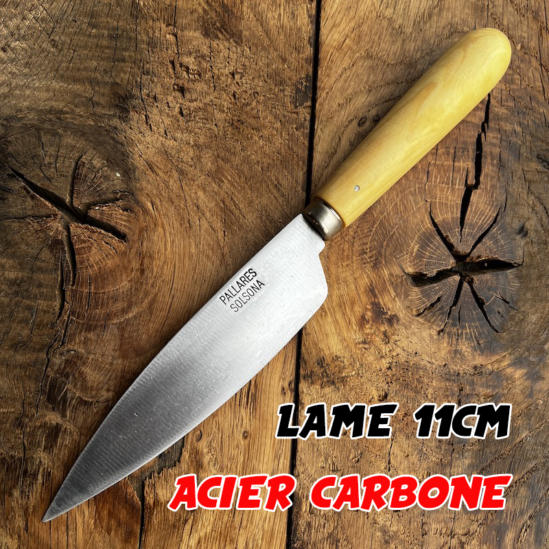 COUTEAU PALLARES SAUGE BUIS CARBONE 11CM