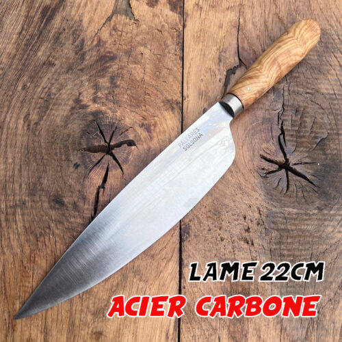 COUTEAU PALLARES SAUGE OLIVIER CARBONE 22CM